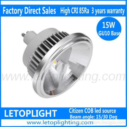 >85Ra 15W PAR30 AR111 COB led spot light